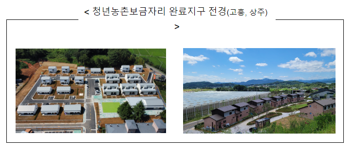 귀농·귀촌 청년층의 주거 해결을 위한청년 농촌보금자리조성 사업지구 2배 확대·선정 귀농·귀촌 청년층의 주거 해결을 위한청년 농촌보금자리조성 사업지구 2배 확대·선정
