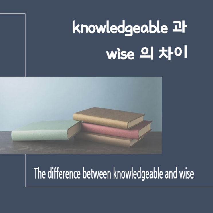  knowledgeable 과 wise의 차이점