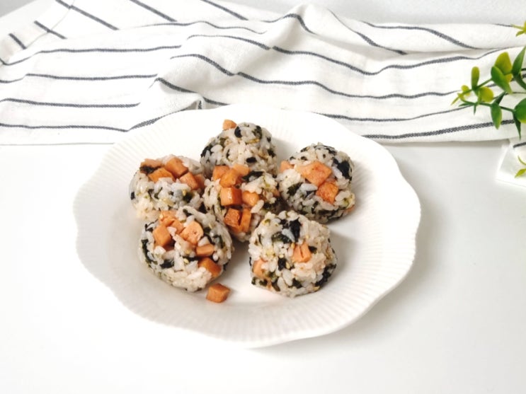  간단 아침메뉴 백종원 스팸주먹밥 만들기 구운 스팸 마요 김자반 주먹밥