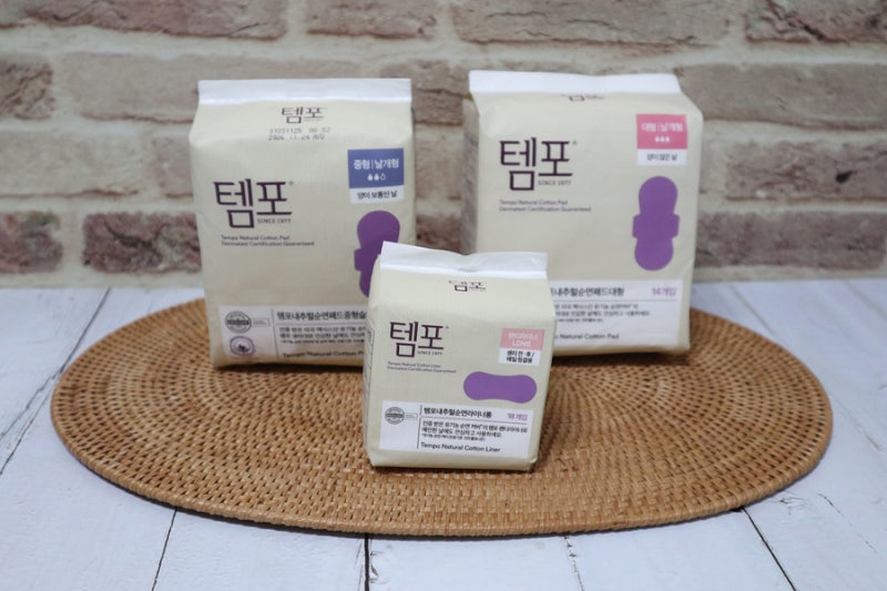 템포 생리대 순면 생리대 순면커버 생리대 산뜻해요