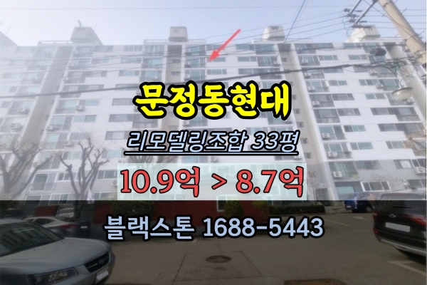 문정동현대아파트 경매 리모델링조합 33평 재건축투자