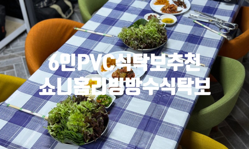 가정용 방수테이블보 추천 쇼니홈리빙 이쁜 6인용 PVC 식탁보!