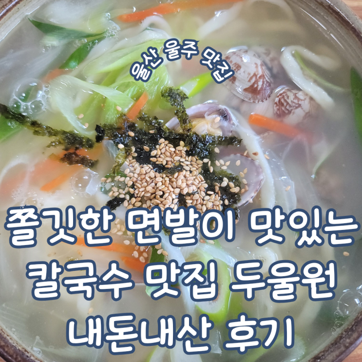  울산 울주 언양 맛집 ㅣ 쫄깃한 면발이 맛있는 두울원 내돈내산 솔직 후기
