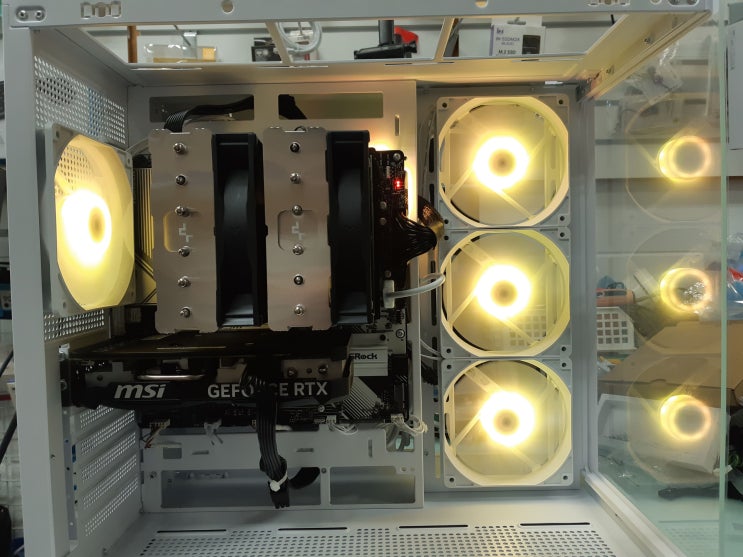  일산 컴퓨터수리 조립대행 라이젠7 7800X3D RTX4060 TI DAVEN AQUARIUM 케이스 출장가능
