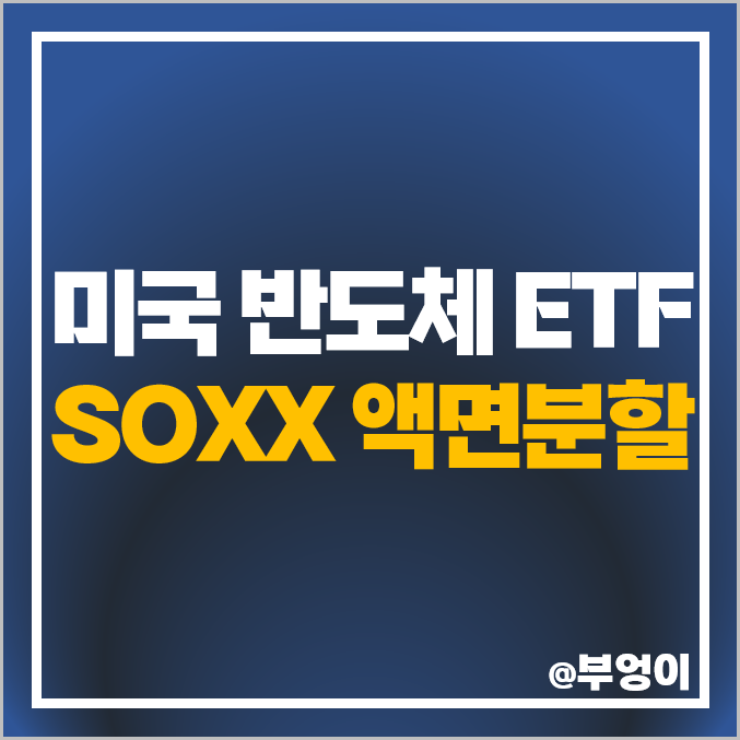 미국 반도체 ETF SOXX 주식 액면분할 반도체주 투자 방법 미국 반도체 ETF SOXX 주식 액면분할 반도체주 투자 방법