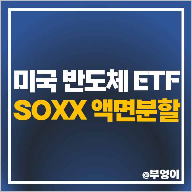 미국 반도체 ETF SOXX 주식 액면분할 반도체주 투자 방법