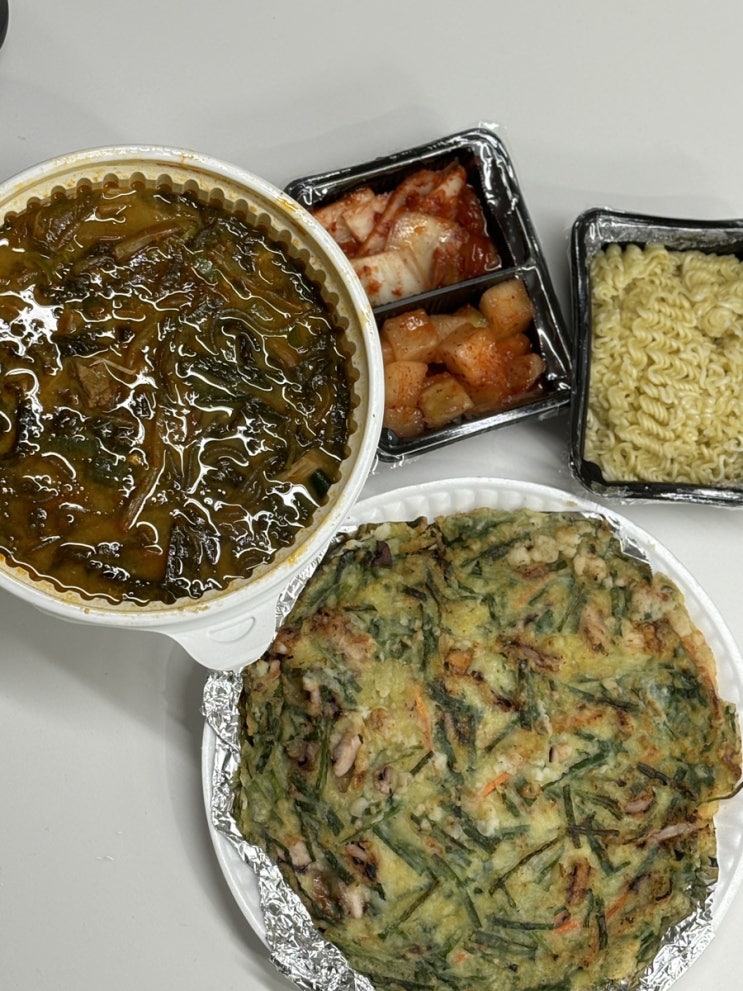  천안 두정동 단가마 홈써비스 감자탕 오징어 부추전 맛집 추천