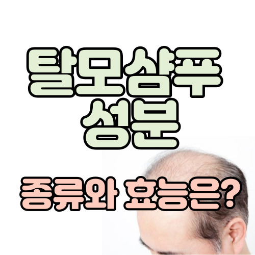  탈모샴푸 성분 종류와 효능