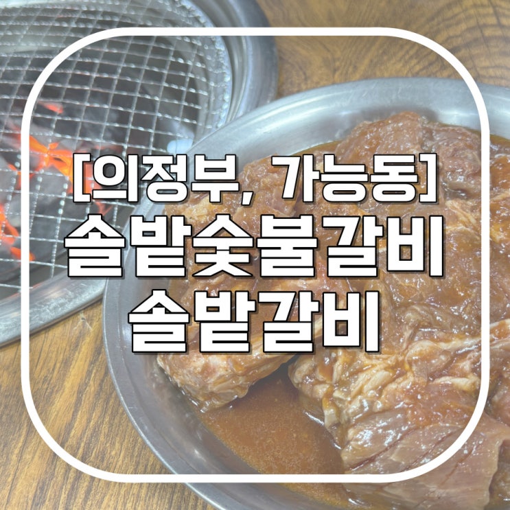 [의정부, 가능동] 의정부 갈비 맛집 솔밭숯불갈비 솔밭갈비 / 너무 배부른 방문 후기
