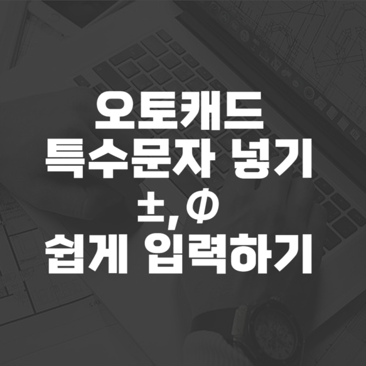  오토캐드 특수문자 넣는 법
