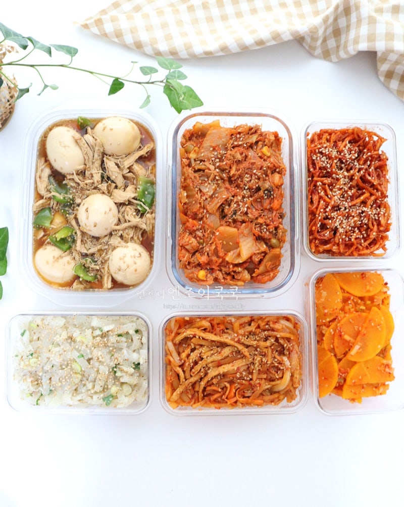 맛있는 밑반찬 종류 6가지 메뉴! 가정식 금토일 반찬거리 일주일 집반찬 만들기(f. 워킹맘 밥반찬 레시피) : 네이버 블로그