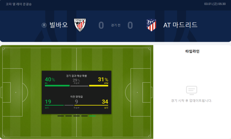  <해외축구분석> 2024년 3월 1일 아틀레틱 빌바오 AT 마드리드 해외축구중계
