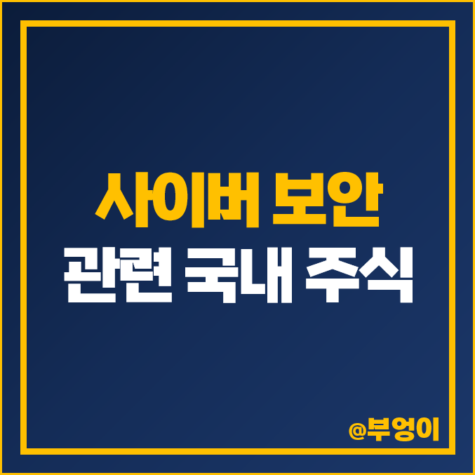 사이버 보안 관련주 안랩 주식 드림시큐리티 주가 한국전자인증
