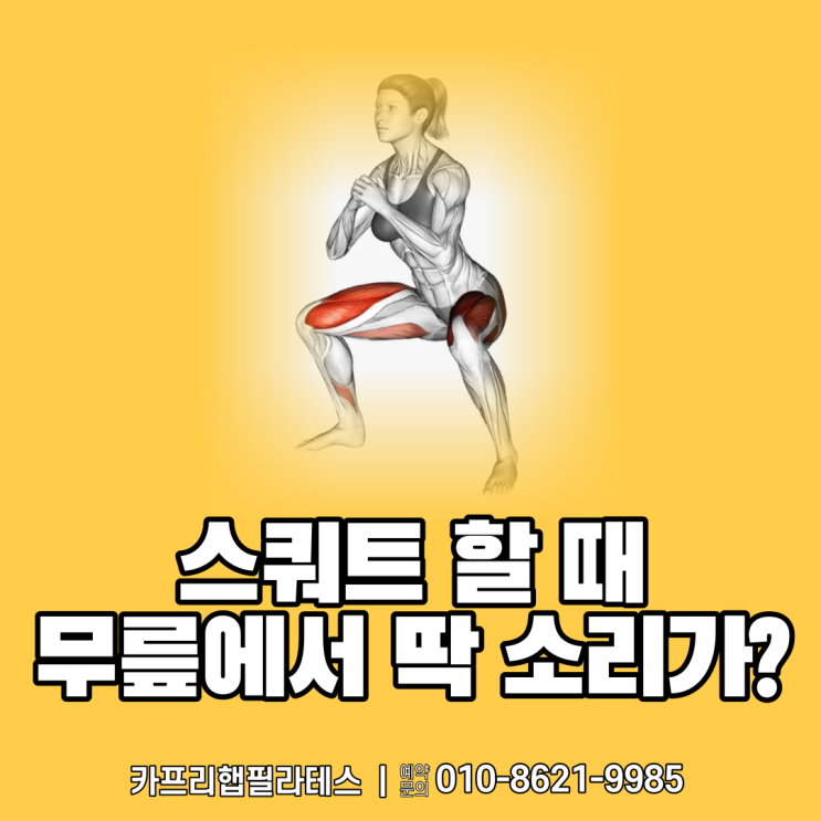  【약수역필라테스】 스쿼트 할 때 무릎에서 딱 소리(염발음)