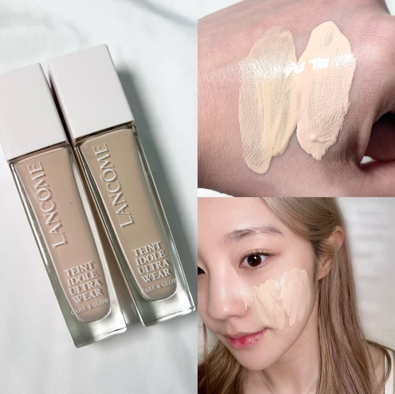랑콤 뗑이돌 글로우 파운데이션 추천 B-01 PO-01 색상 비교 커버력 후기