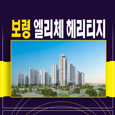  보령 엘리체 헤리티지 동대동 중대형 신규아파트 공급