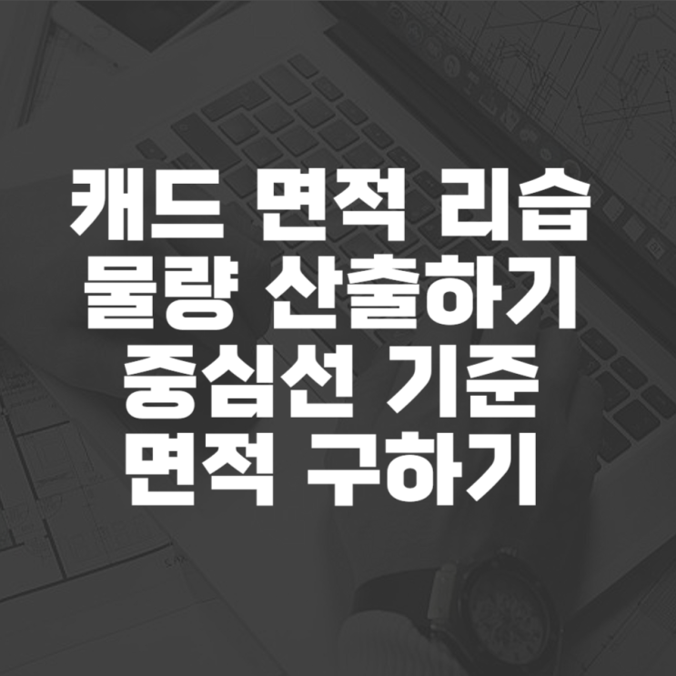  캐드 면적 리습 물량 산출하기