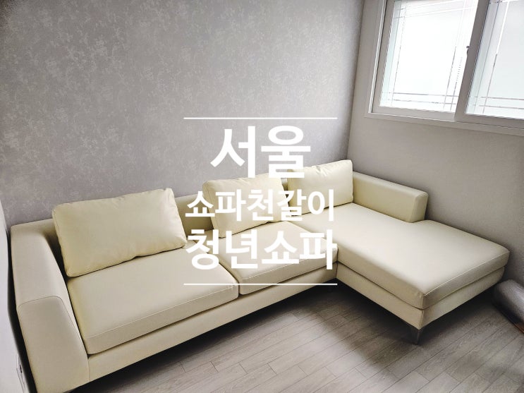  서울 쇼파천갈이 레자가죽으로 탈바꿈 완료 봄 맞이 변신
