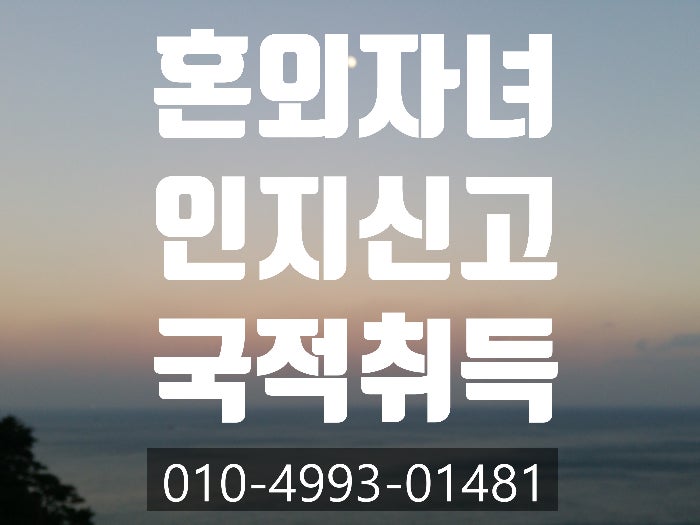  혼외자 자녀 국적취득 등 절차 안내 - 인천.부천.천안.성남.화성.수원.평택.광주.이천