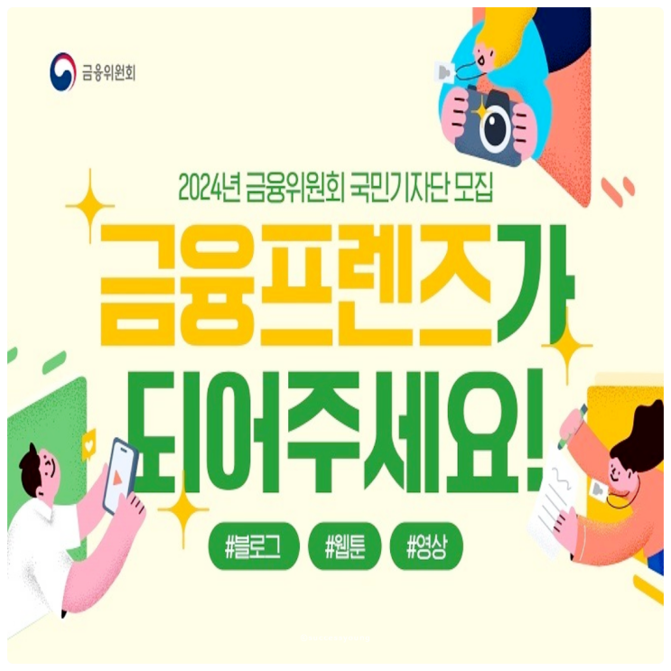  2024 금융위원회 국민기자단 금융프렌즈 모집(블로그, 웹툰, 영상분야)