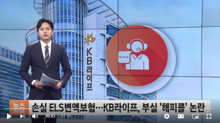 원금 떼인 ELS변액보험…KB라이프, '해피콜'도 부실 논란[SBS Biz]