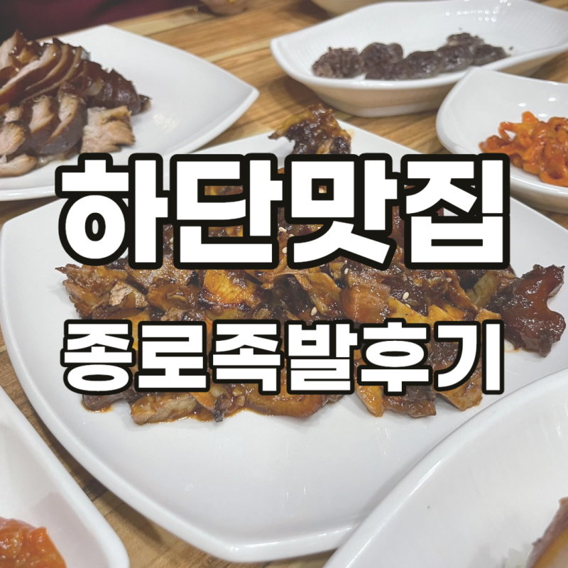 하단동 맛집_종로족발_8가지 메뉴, 무제한 리필