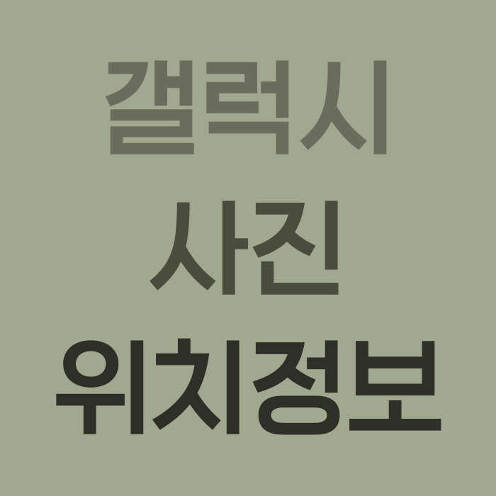  갤럭시 사진 위치정보 확인/추가/삭제/나오게 하는 방법