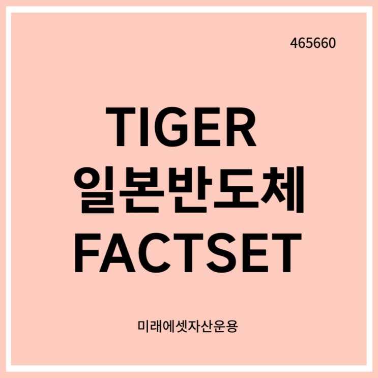  TIGER 일본반도체FACTSET