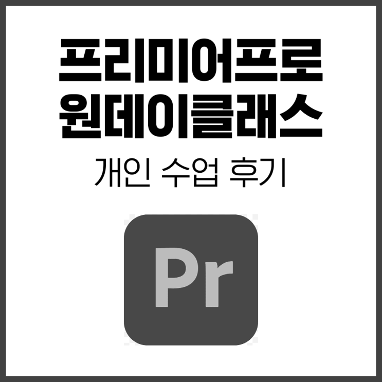대전 프리미어프로 원데이클래스 개인 수업 후기 - 1