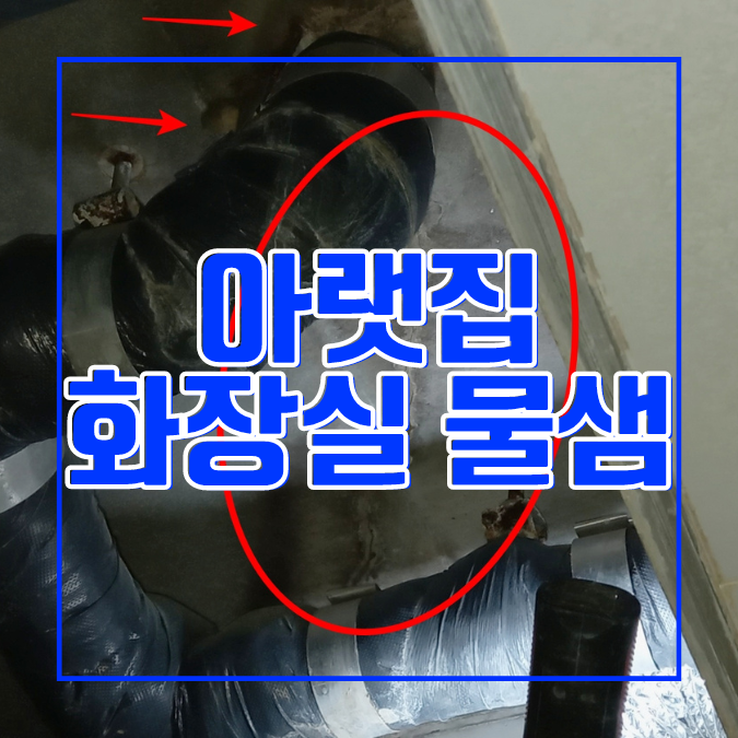  처인구 고림동 아파트 아랫집 화장실 물샘-그냥 천장 균열 때문이라고요?!