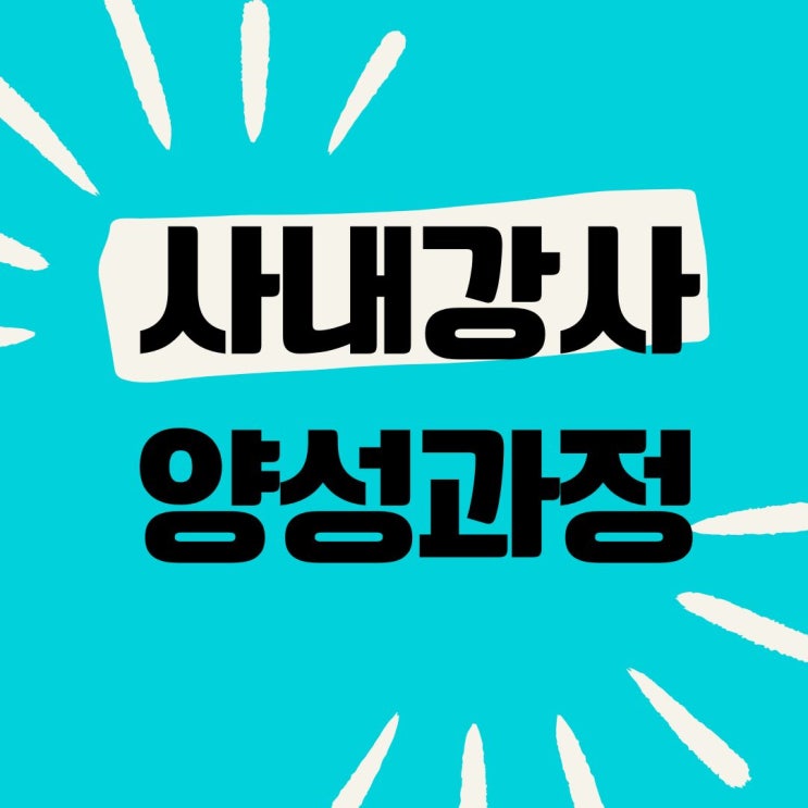  사내강사 양성과정 참여자의 강의력 향상을 위한 주의사항