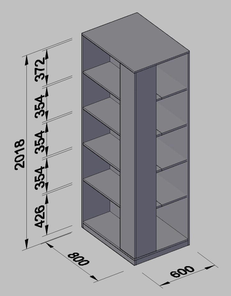 Double-sided Bookshelf _ Storage Box 양면형 책장 _ 양면형 수납장