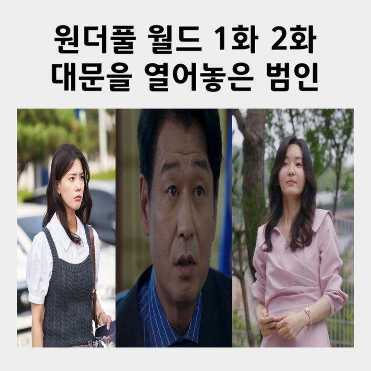 <b>원더풀</b> 월드 1화 2화 원작... 범인 <b>박혁권</b> 강수호 한유리... 