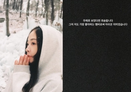 “<b>카리나</b> 난리나ㅋㅋ” <b>오마이걸</b> 탈퇴 멤버, <b>카리나</b> 조롱으로... 