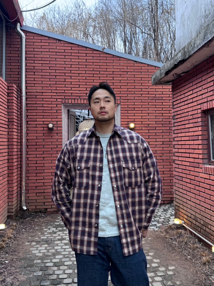 [OOTD]웨어러블한 웨스턴 셔츠를 찾는다면 / 아웃스탠딩 OVERSIZED WESTERN CHECK SHIRT