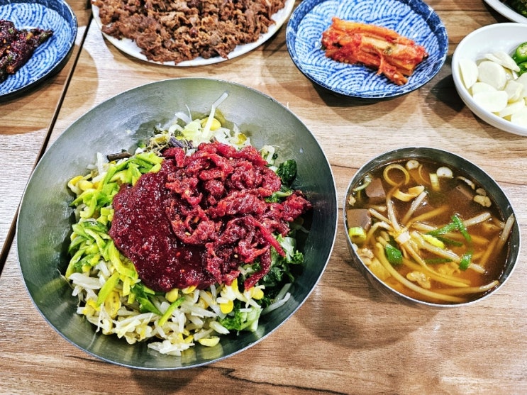 진주 3대 육회 비빔밥 맛집 천수식당 다녀온 솔직 후기 석쇠 불고기 맛집