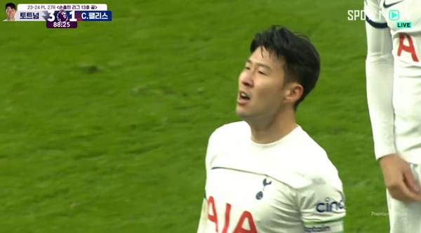 <b>손흥민</b> <b>13호골</b> 토트넘 후반 맹폭, 팰리스에 3-1 역전승