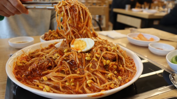  영암 삼호 감자탕 맛집, 종로감자탕, 콩나물 듬뿍 올라간 뼈찜