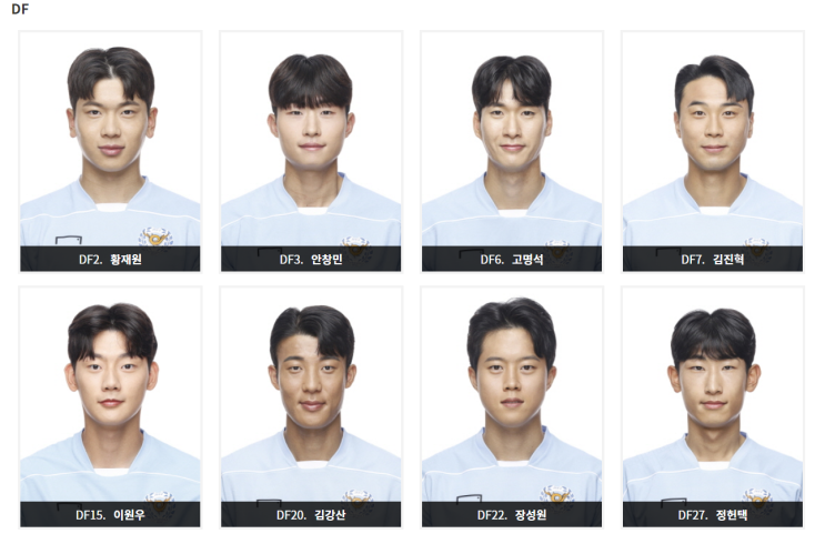 FW 공격수 / MF 미드필더 / DF 수비수 / GK 골키퍼 / <b>감독</b> 코치