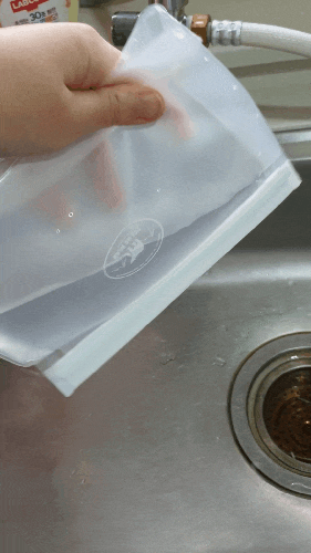 폴라베어 다회용 지퍼백 실사용 후기(실용량도 측정해봄), 어린이집 지퍼백으로 사용하기