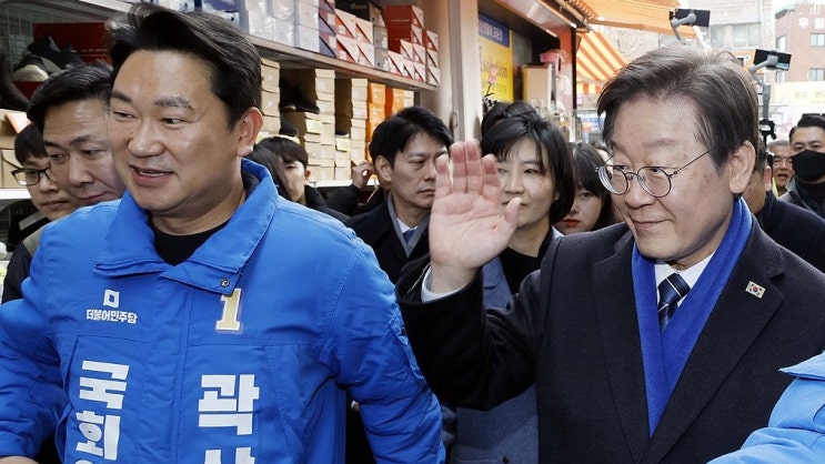 [4.10 중계실] <b>이재명</b>, <b>곽상언</b> 나선 종로 지지 방문..첫 격전지... 