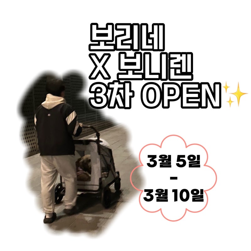 강아지 유모차| 보니렌 펫9/펫11 3차 공구 OPEN დ