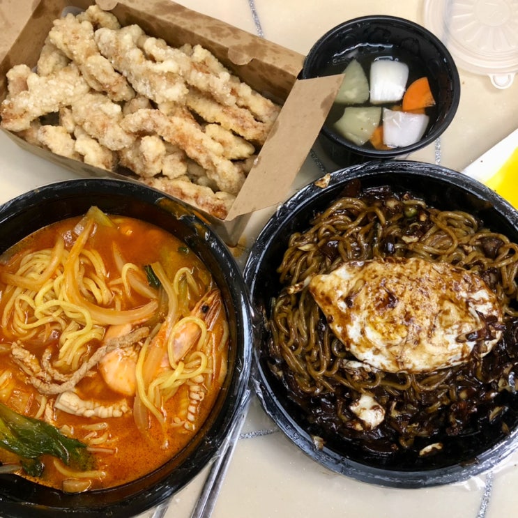  송도 배달 맛집 만만프로젝트 짜장면 짬뽕 탕수육 중식 맛있음