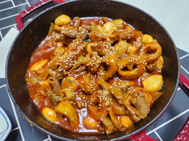  홈플러스 안주야 매콤불막창 + 모듬불막창 섞어서 적당한 맵기로 막창 즐기기