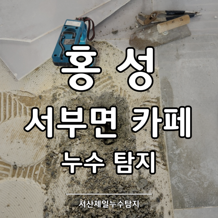  홍성누수탐지 서부면 카페 온수배관 누수