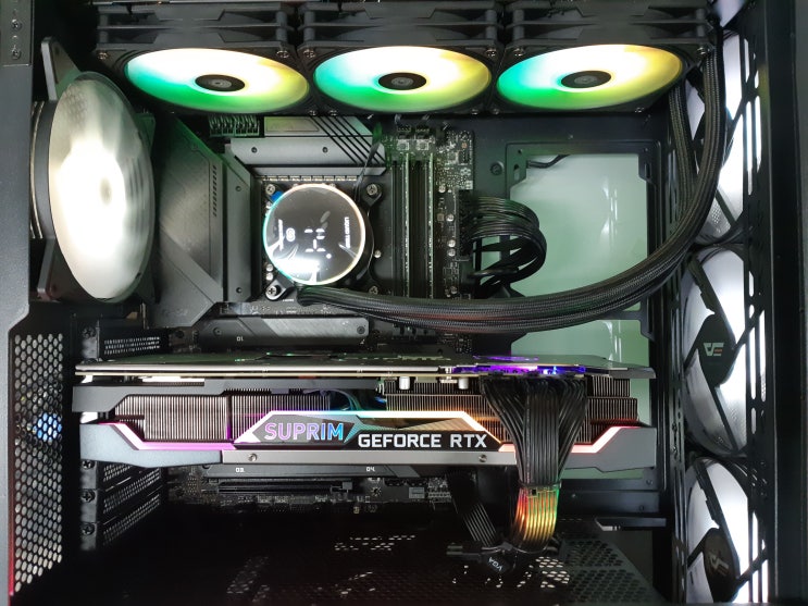  부천 컴퓨터수리 i9-12900KF CPU온도 높음 리안리 수냉쿨러 불량 3RSYS로 교체 작업