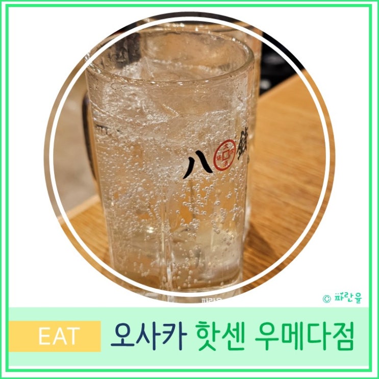  일본 오사카 우메다 여행 가성비 현지인 이자카야 추천 핫센 우메다점 하이볼 150엔 쿠시카츠 150엔