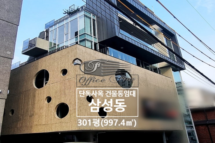 강남 통임대 삼성동 역세권 봉은사역 신축 건물 통임대 301평(997.4)