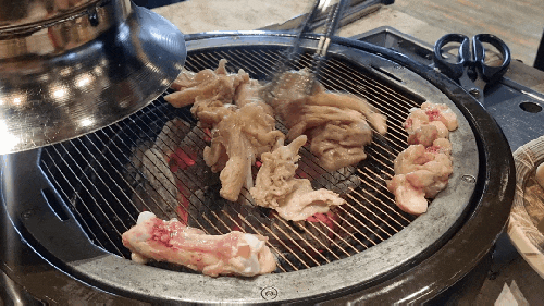  방이동 맛집 모듬구이 2인 버터닭껍질볶음밥  하이볼 과주 2잔 치즈 퐁듀 초계 냉면 한국계 방이 직영 잠실역 근처 맛집 잠실 닭갈비 먹으러 갔어요