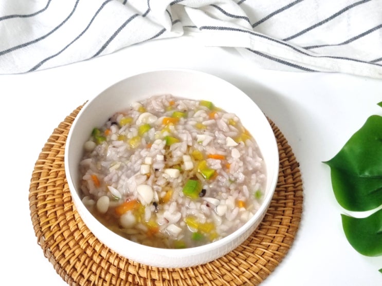  만가닥버섯 요리 밥으로 흰죽 끓이는법 버섯죽 야채죽 만들기 효능